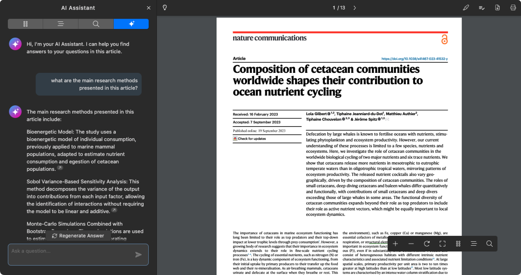readcube in action - pdf ai