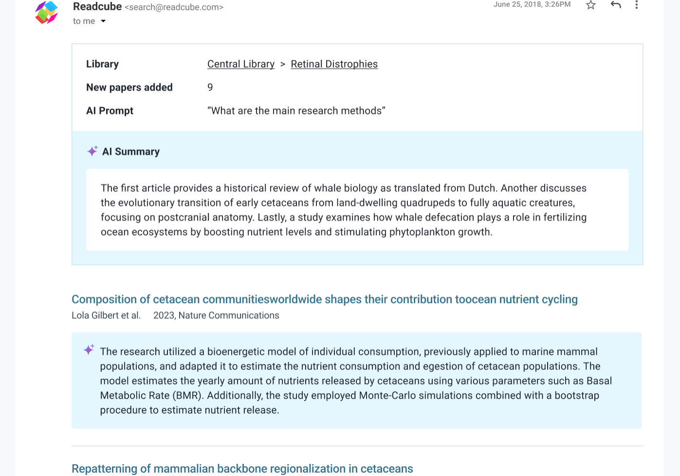 automated monitoring _ email summary